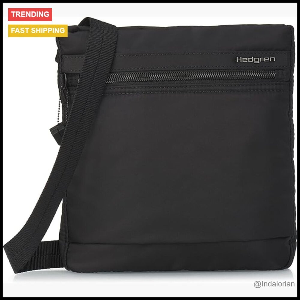 Chic Minimal Crossbody Bag RFID Protection Water-Repellent Nylon Lightweight
